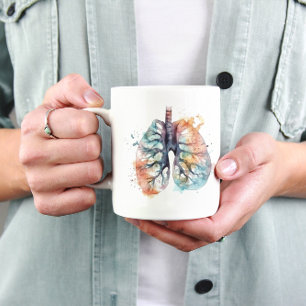 Längt die Bäume des Lebens, farbenfrohe Aquarell T Kaffeetasse