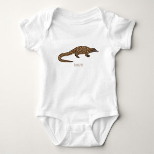 Langtailed Pangolin Cartoon Baby Strampler
