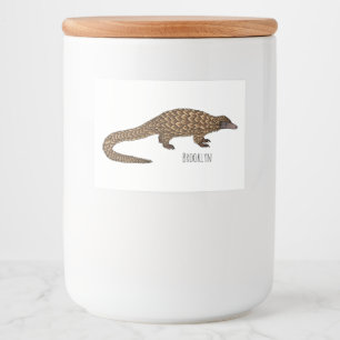 Langtailed Pangolin Cartoon Lebensmitteletikett