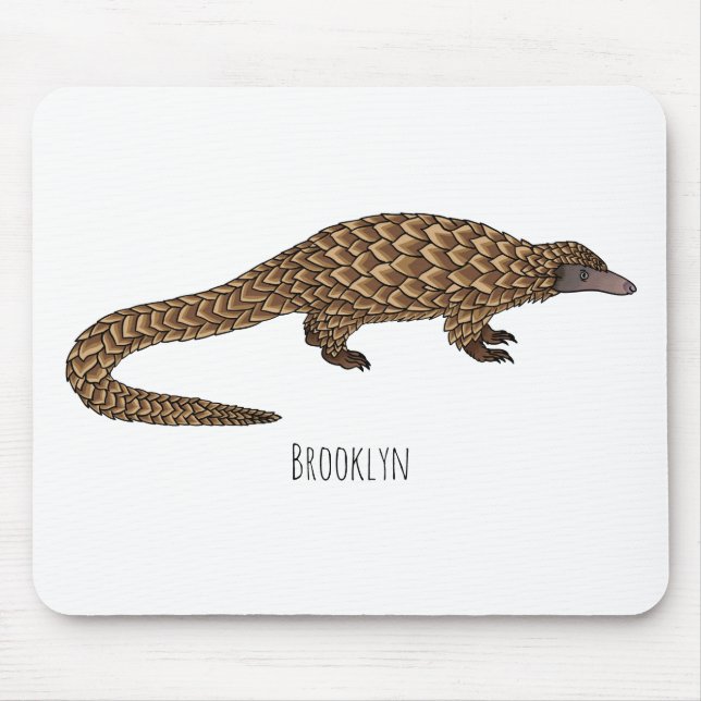 Langtailed Pangolin Cartoon Mousepad (Vorne)