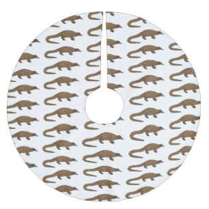 Langtailed Pangolin Cartoon Polyester Weihnachtsbaumdecke