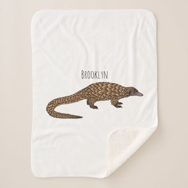 Langtailed Pangolin Cartoon Sherpadecke (Vorderseite)