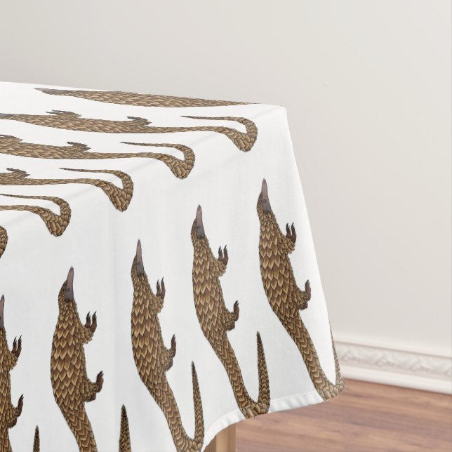 Langtailed Pangolin Cartoon Tischdecke (Beispiel)