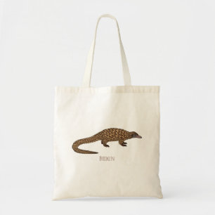 Langtailed Pangolin Cartoon Tragetasche