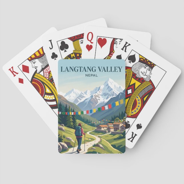 Langtang-Tal Nepal Spielkarten (Rückseite)