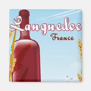 Languedoc Frankreich Reiseplakat Magnet