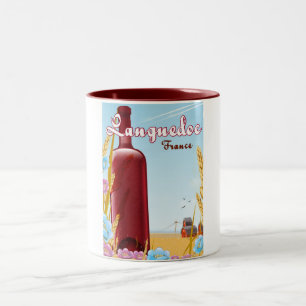 Languedoc Frankreich Reiseplakat Zweifarbige Tasse