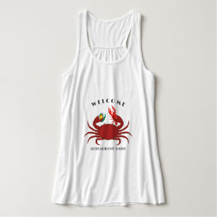 Languste-Muschel-Begrüßungsrestaurant Logo Tank Top