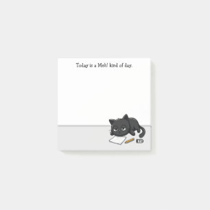 Langweilige schwarze Katze, Meh! So ein Tag Post-it Klebezettel