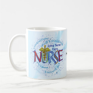 Langzeitpflege Krankenschwester Motto Kaffeetasse