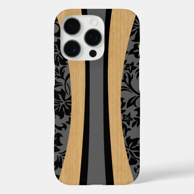 Laniakea Hawaiian Imitats Holzsurfboard in Holzkoh Case-Mate iPhone Hülle (Rückseite)