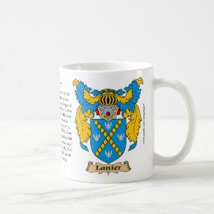 Lanier, der Ursprung, die Bedeutung und das Wappen Kaffeetasse