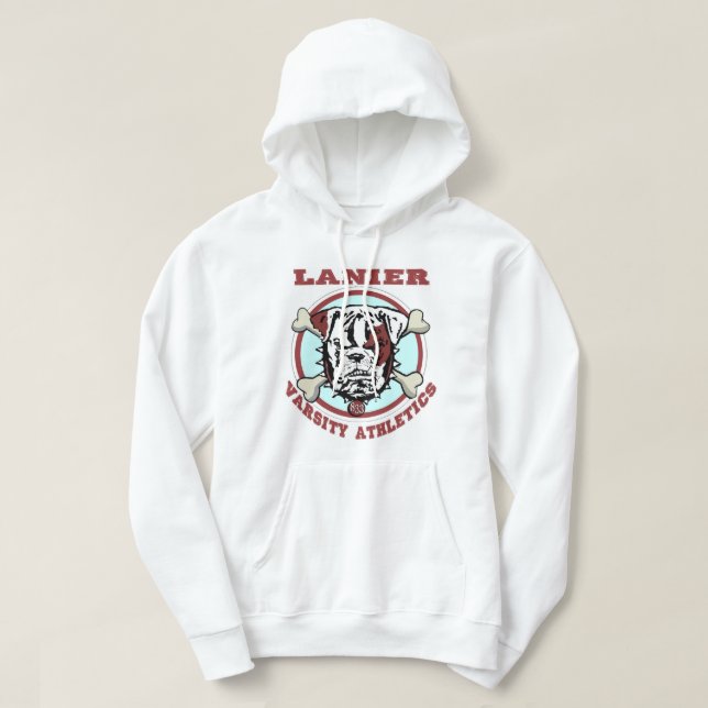 Lanier Weiß-Kapuzenpulli Hoodie (Design vorne)