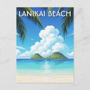 Lanikai Beach Hawaii Reise Postkarte