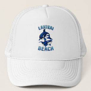 Lanikai Beach Hawaii Vacation Tribal Whale Orcas Truckerkappe