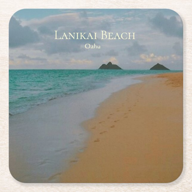 Lanikai Beach, Oahu, Hawaii Rechteckiger Pappuntersetzer (Vorderseite)
