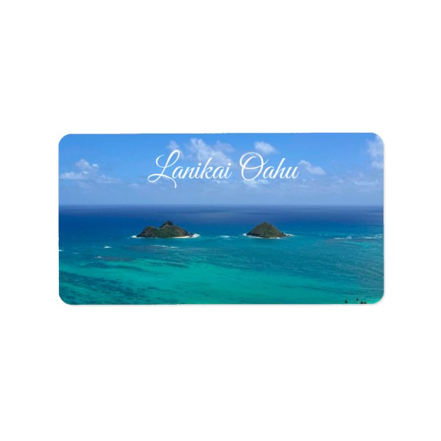 Lanikai Oahu  Adressaufkleber (Vorne)
