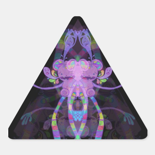 Lankee Tri-ppin Dreieckiger Aufkleber (Vorderseite)