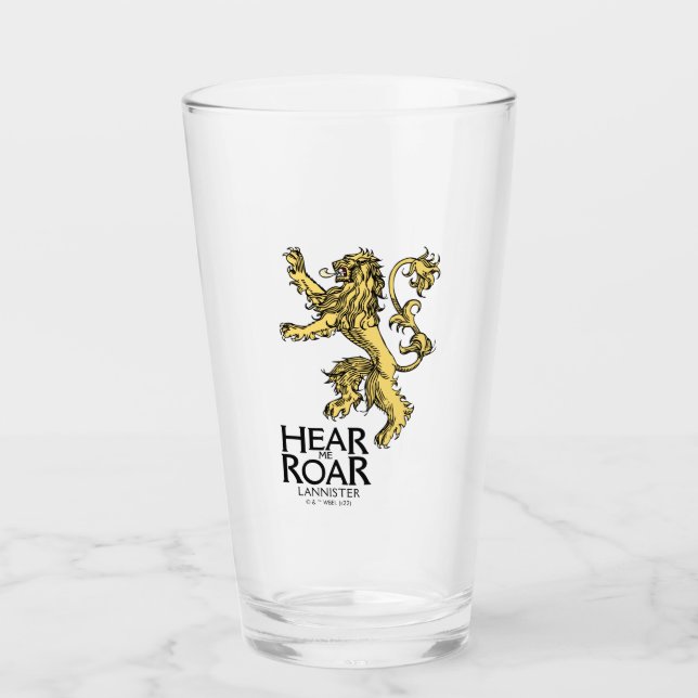 Lannister Sigil - Hören Sie mich Roar Glas (Vorderseite)