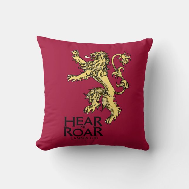 Lannister Sigil - Hören Sie mich Roar Kissen (Vorderseite)