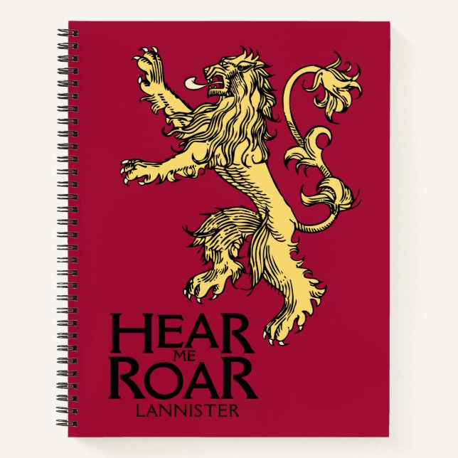 Lannister Sigil - Hören Sie mich Roar Notizbuch (Vorderseite)