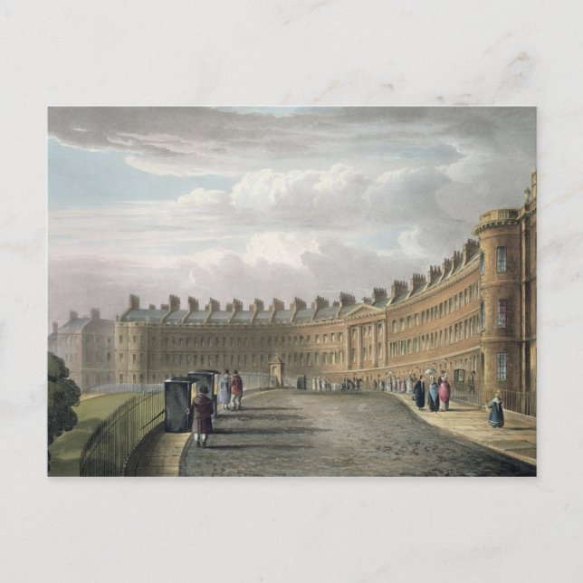 Lansdown Crescent, Bath, 1820 Postkarte (Vorderseite)