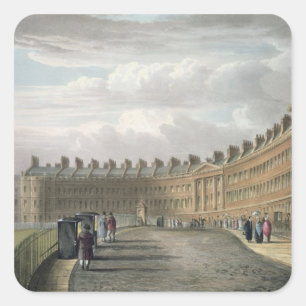 Lansdown Halbmond, Bad, 1820 Quadratischer Aufkleber