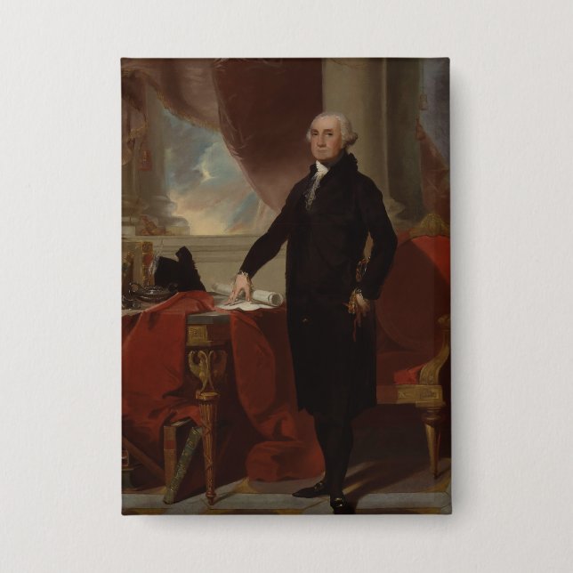 Lansdowne Portrait: US-Präsident George Washington Button (Vorderseite)