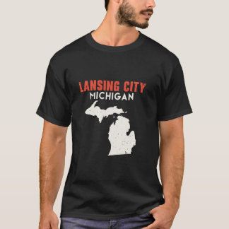 Lansing city Michigan USA Staat America Travel Mic T-Shirt