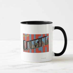 Lansing, Michigan - große Buchstabe-Szenen 2 Tasse