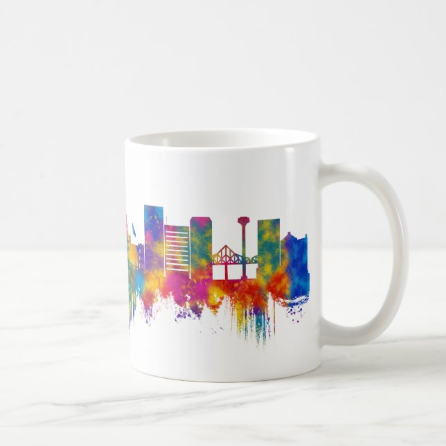 Lansing Michigan Skyline Kaffeetasse (Rechts)