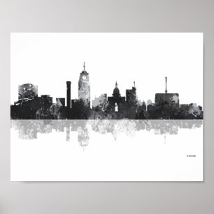 LANSING, MICHIGAN SKYLINE POSTER