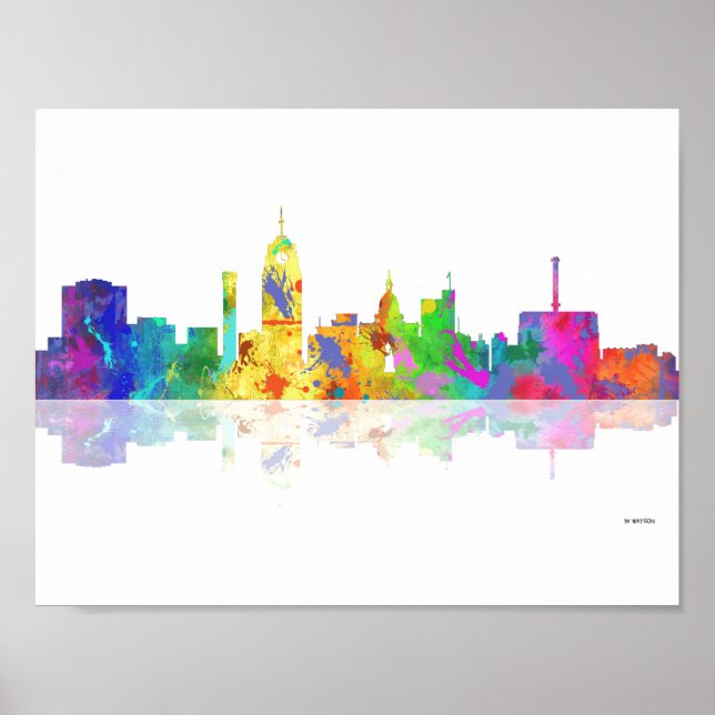 LANSING, MICHIGAN SKYLINE - Poster (Vorne)