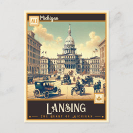 Lansing, Michigan | VINTAG Postkarte