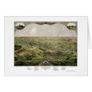 Lansing, panoramische Karte MI - 1866