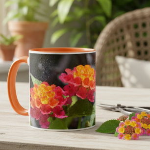 Lantana Leuchtende Farbige Botanische Blumen Tasse
