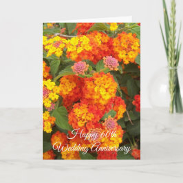 Lantana Personalisiert 60. Hochzeitstag Karte