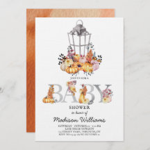 Lantern Baby Dusche Aquarellfarben Herbst