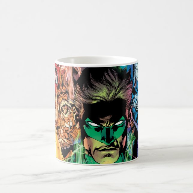Lantern Corps Gruppe mit Farben Kaffeetasse (Mittel)