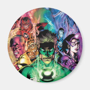 Lantern Corps Gruppe mit Farben Magnet