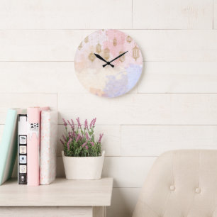 „Lantern Dreams“ Pastel Ramadan  Große Wanduhr