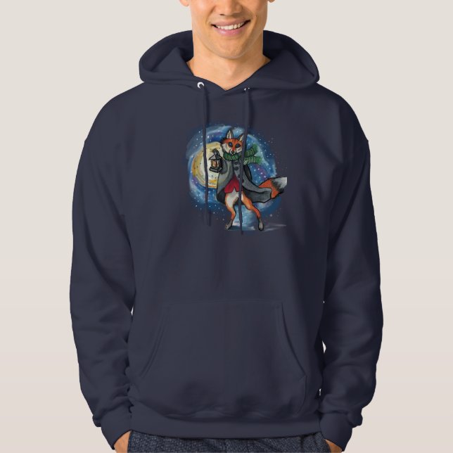 Lantern Fox Holiday Hoodie (Vorderseite)