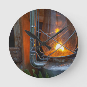 Lantern im Plains Camp, Krüger Nationalpark Runde Wanduhr