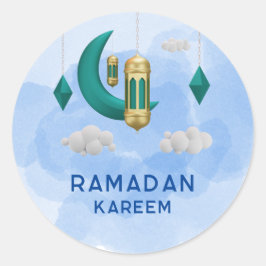 Lantern Islamic Ramadan Kareem Round Sticker