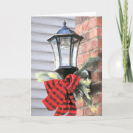 Lantern mit Büffel karierter Bogen danke Karte