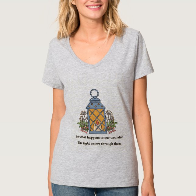 Lantern of Healing | Gentle Light & Spiritual Hope T-Shirt (Vorderseite)