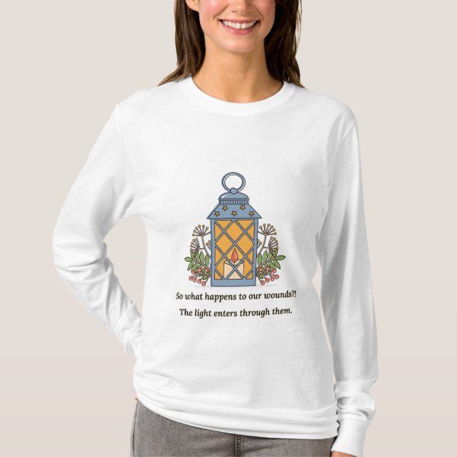 Lantern of Healing | Gentle Light & Spiritual Hope T-Shirt (Vorderseite)