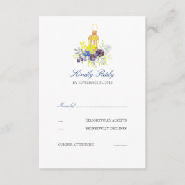 Lantern Wedding RSVP Karte