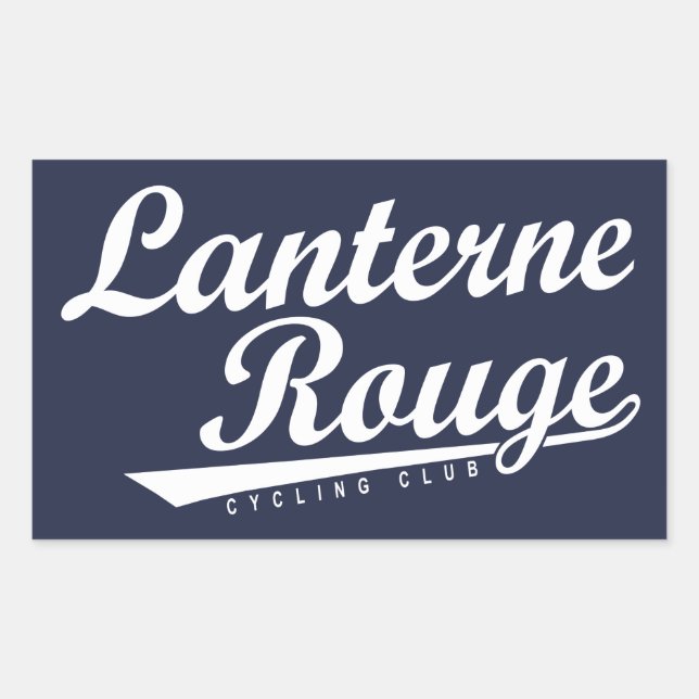 Lanterne Rouge Radclub Rechteckiger Aufkleber (Vorderseite)