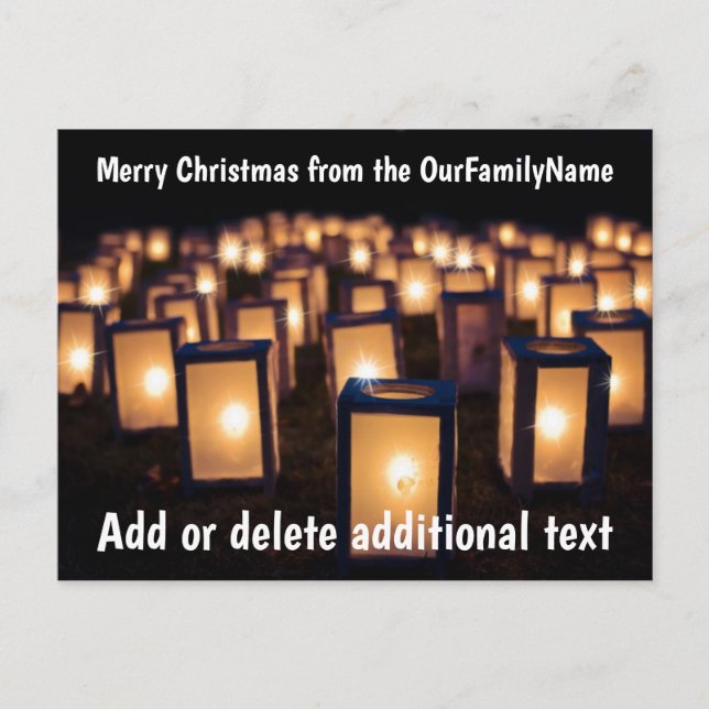 Lanterns Candles Weihnachten Passe Postkarte (Vorderseite)